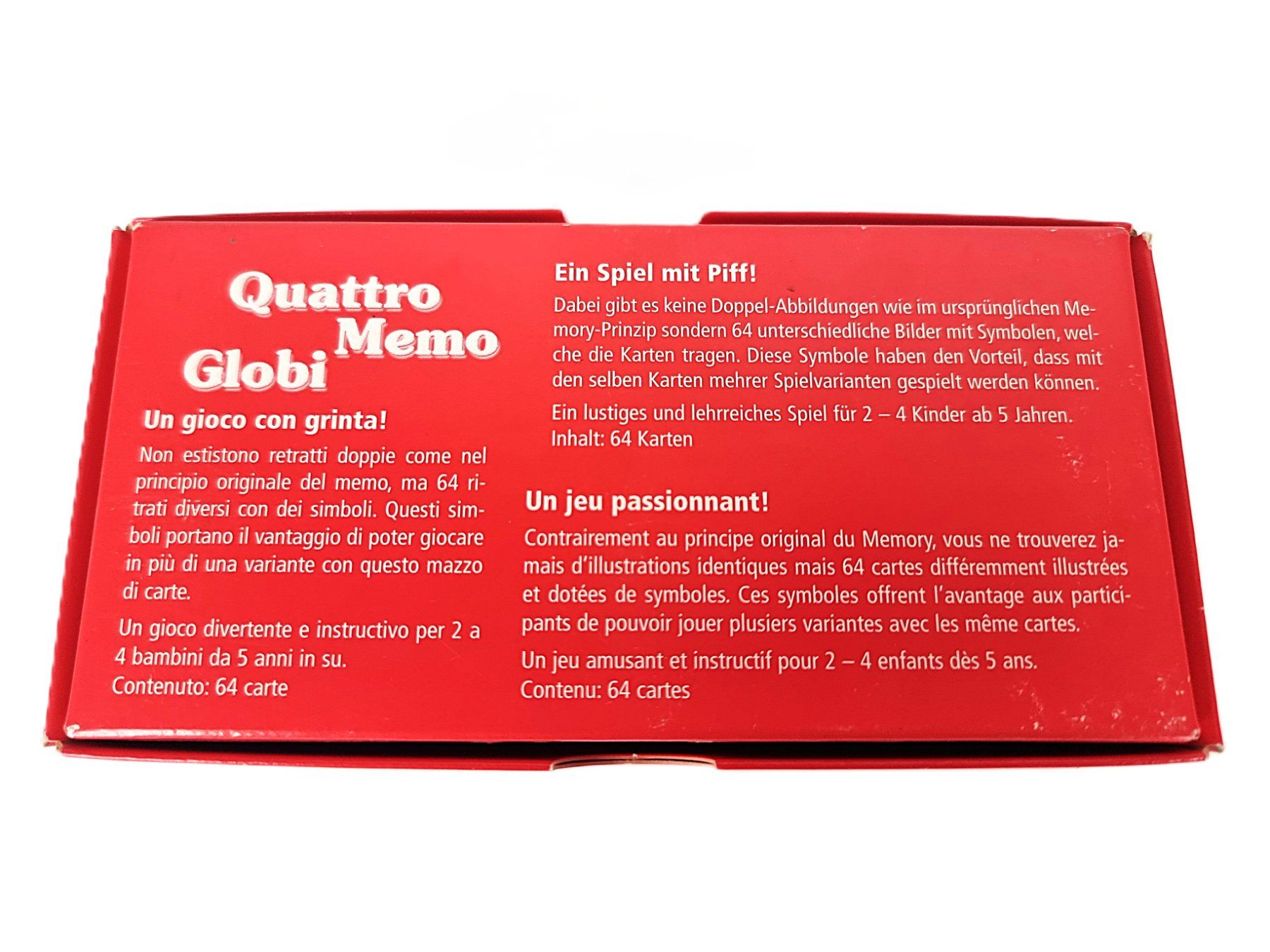 Spiele: Globi Quattro-Memo – Gebraucht aus Urtenen-Schönbühl von Restwert_Schoenbuehl 2