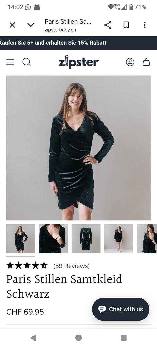 Vestiti: Zipster Stillkleid schwarz Samt, Gr. M – Nuovo (secondo la descrizione) da Wabern venduto da oasistett 2