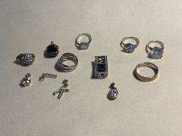 50 Gramm 925 Silberschmuck gemischt