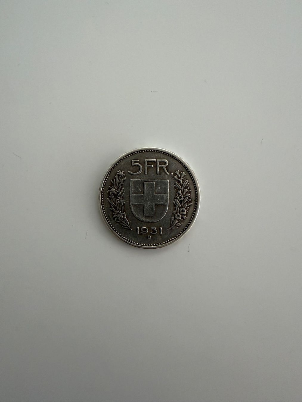 Alle Münzen: Pièce de 5 CHF 1931 en argent – Gebraucht aus Cormondrèche von rap_5r5j