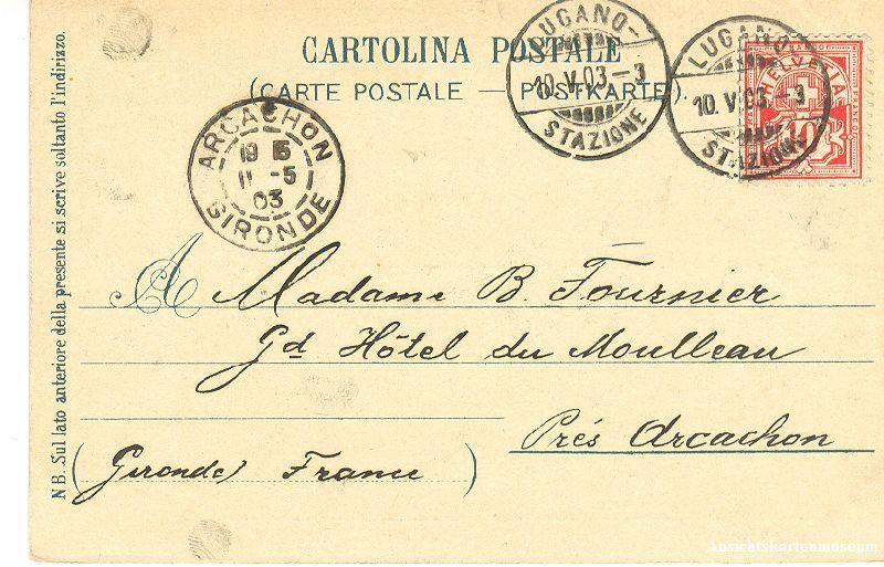 Cartoline postali: Monte San Salvatore - Litho + 1903 TOP – Usato da Emmenbrücke venduto da teestube 1