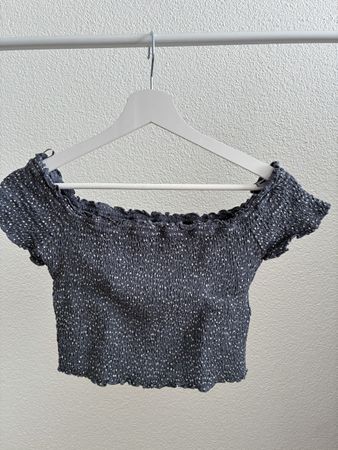 Haut Abercrombie & Fitch bleu à pois taille M utilisé