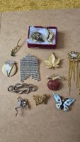 Vintage Broschen Emailliert Strass usw