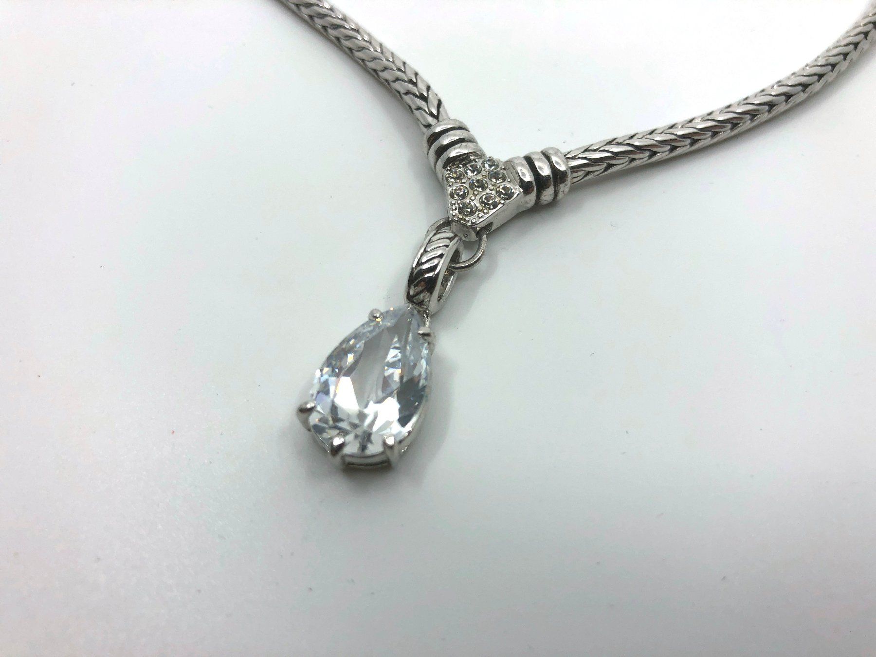 Catenine: Collier mit Stein, Halsband mit grossem Stein  Modeschmuck, – Usato da Basel venduto da Tiabeanie 1