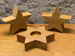 Handgemachte Holzsterne, Weihnachtsdeko, Naturprodukt!