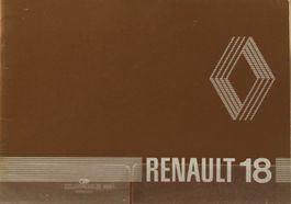 BEDIENUNG- & WARTUNGSANLEITUNG | RENAULT R18 ALLE - AB 06.80