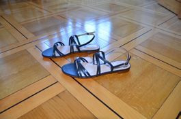 Neue, edle Sandale aus Leder von Talbots/Damen/Blau (Gr.40)