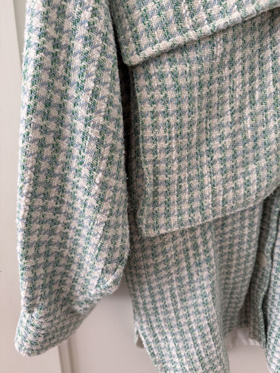 Zara Vestes: ZARA Shacket checkered green white size M good condition – D'occasion à Zürich par mariagondo95 2