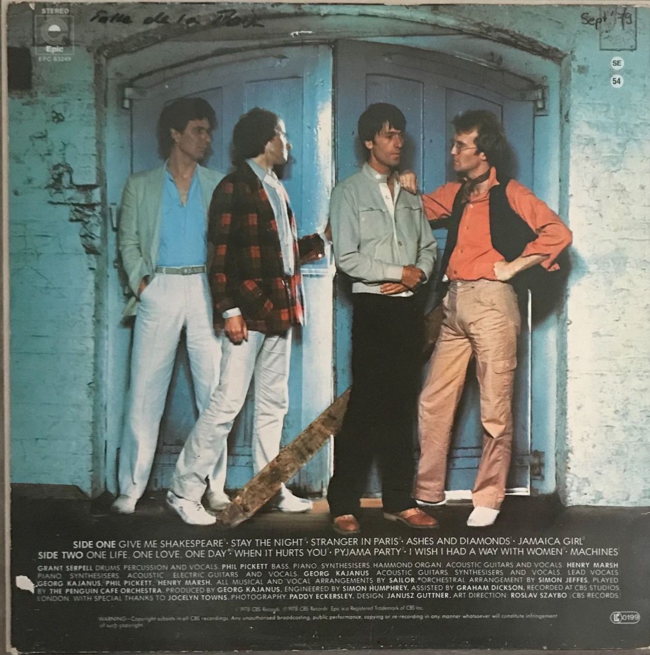Dischi in vinile: SAILOR - HIDEAWAY - 33 Tours – Usato da Bussigny venduto da vinyl-pas-cher 1