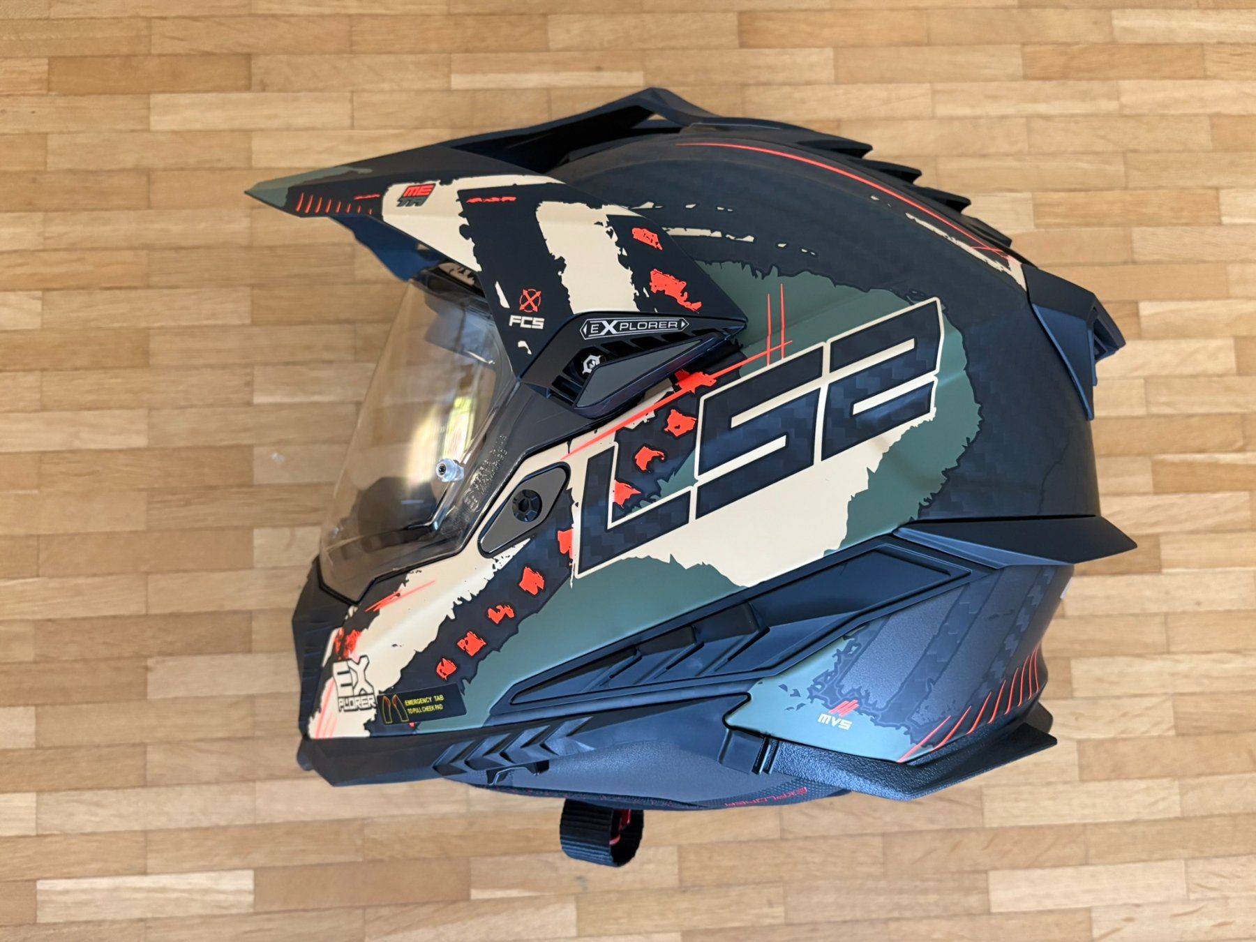 Caschi & visiere: LS2 MX701 Explorer C Extend Carbon Motocross Helm – Usato da Münchenbuchsee venduto da sidewinder72 2