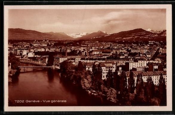 Ansichtskarten: AK Genève, Vue générale – Gebraucht aus Berlin von bartko-reher