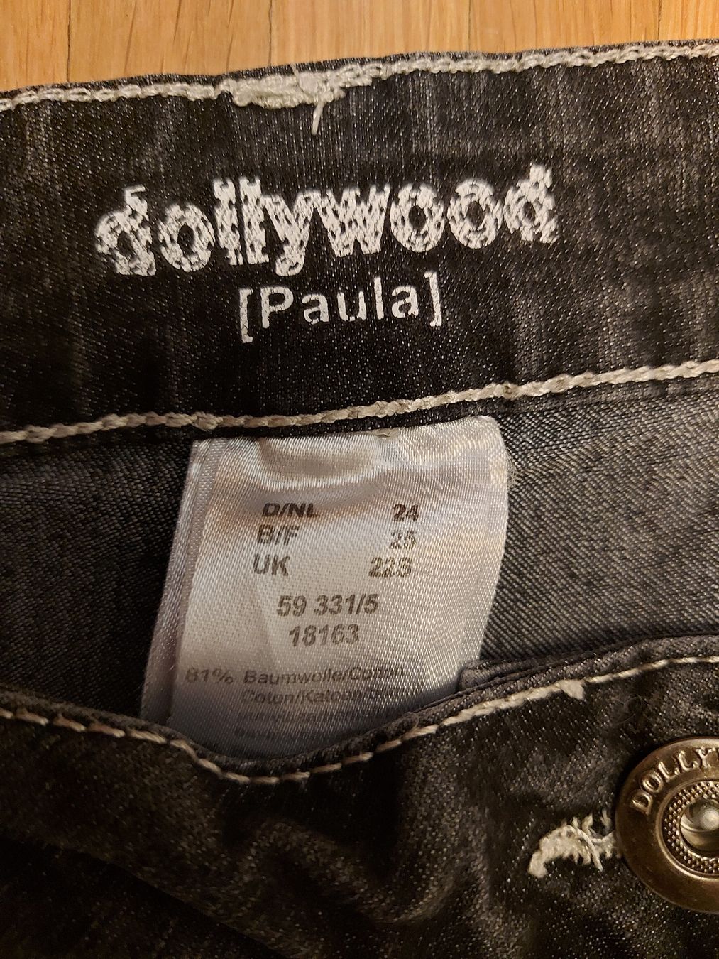 Jeans: Dollywood StretchJeans Paula, Gr. 24, dunkelgrau stonewashed – Usato da Birsfelden venduto da Randy-1 2