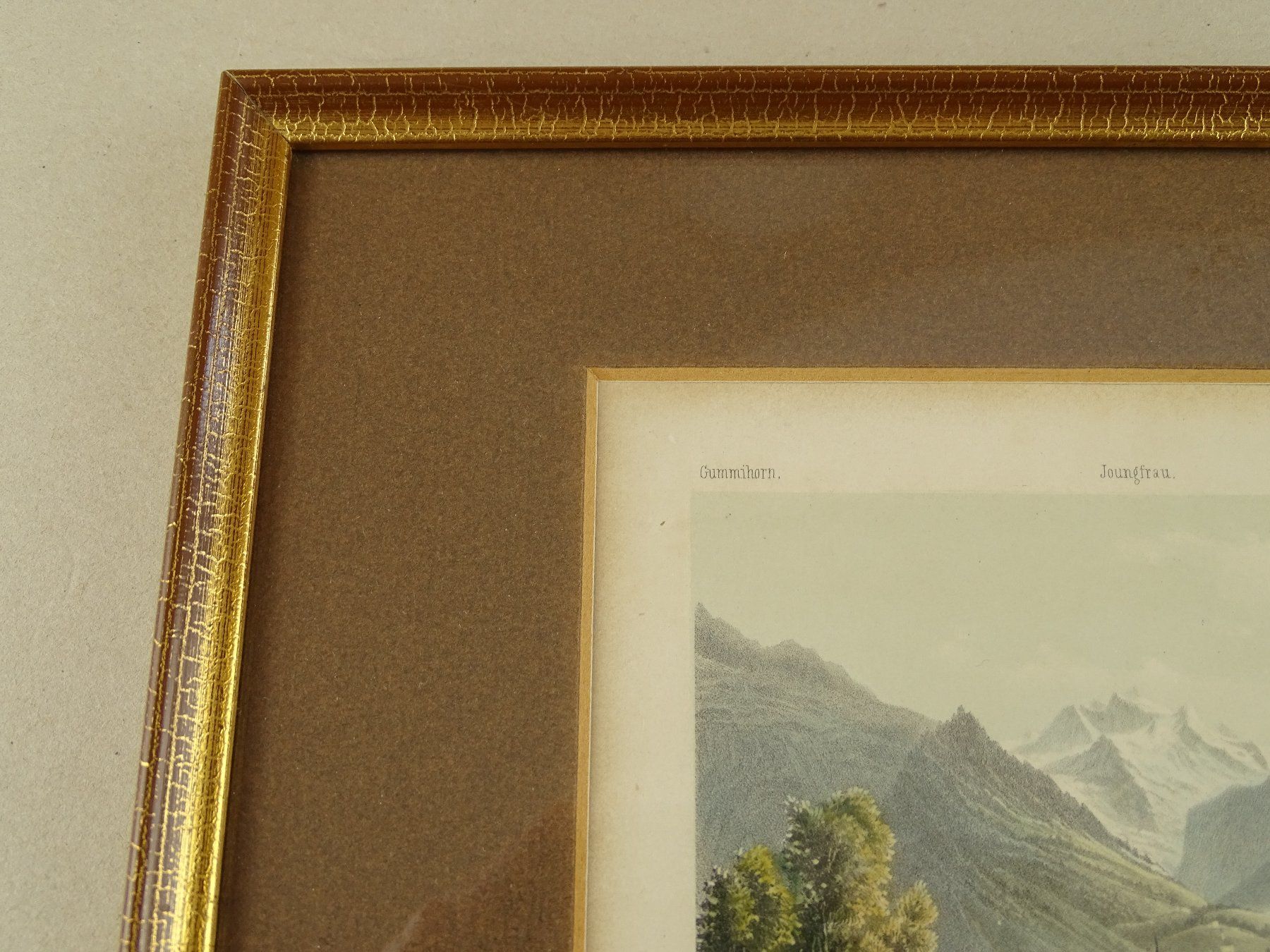 Incisioni: INTERLAKEN, LITHOGRAPHIE UM 1850 – Usato da Grüningen venduto da Kartensammler 4