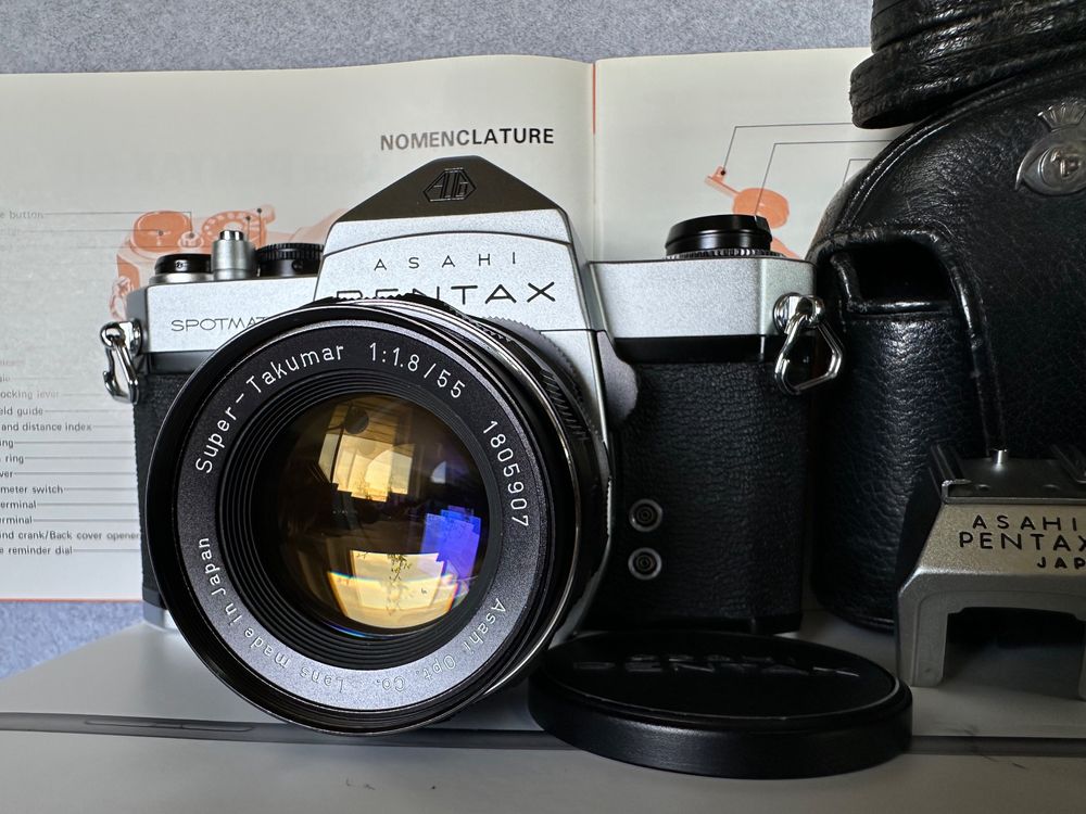 Appareil Photo Asahi Pentax Spotmatic SP Avec Objectif Takumar 55mm F/1.8 – Argentique 35mm