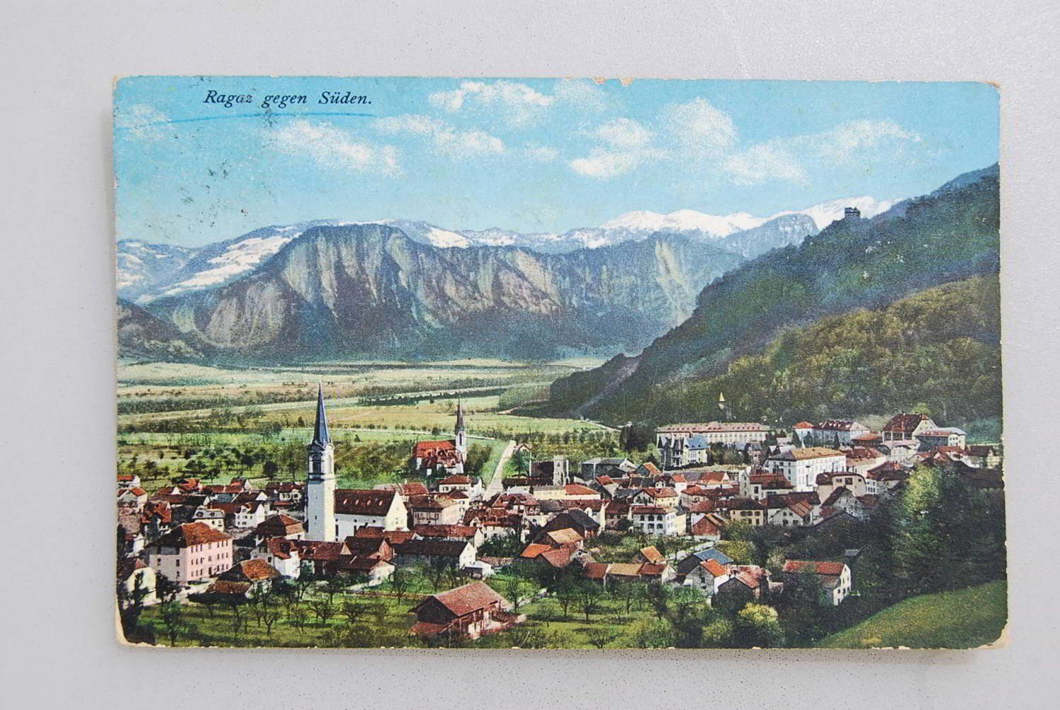 Cartes postales: AK Ragaz gegen Süden 1911 – D'occasion à Rüfenacht BE par Toro06