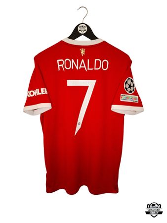 RONALDO #7 Original Manchester United 2021 UCL Home Trikot