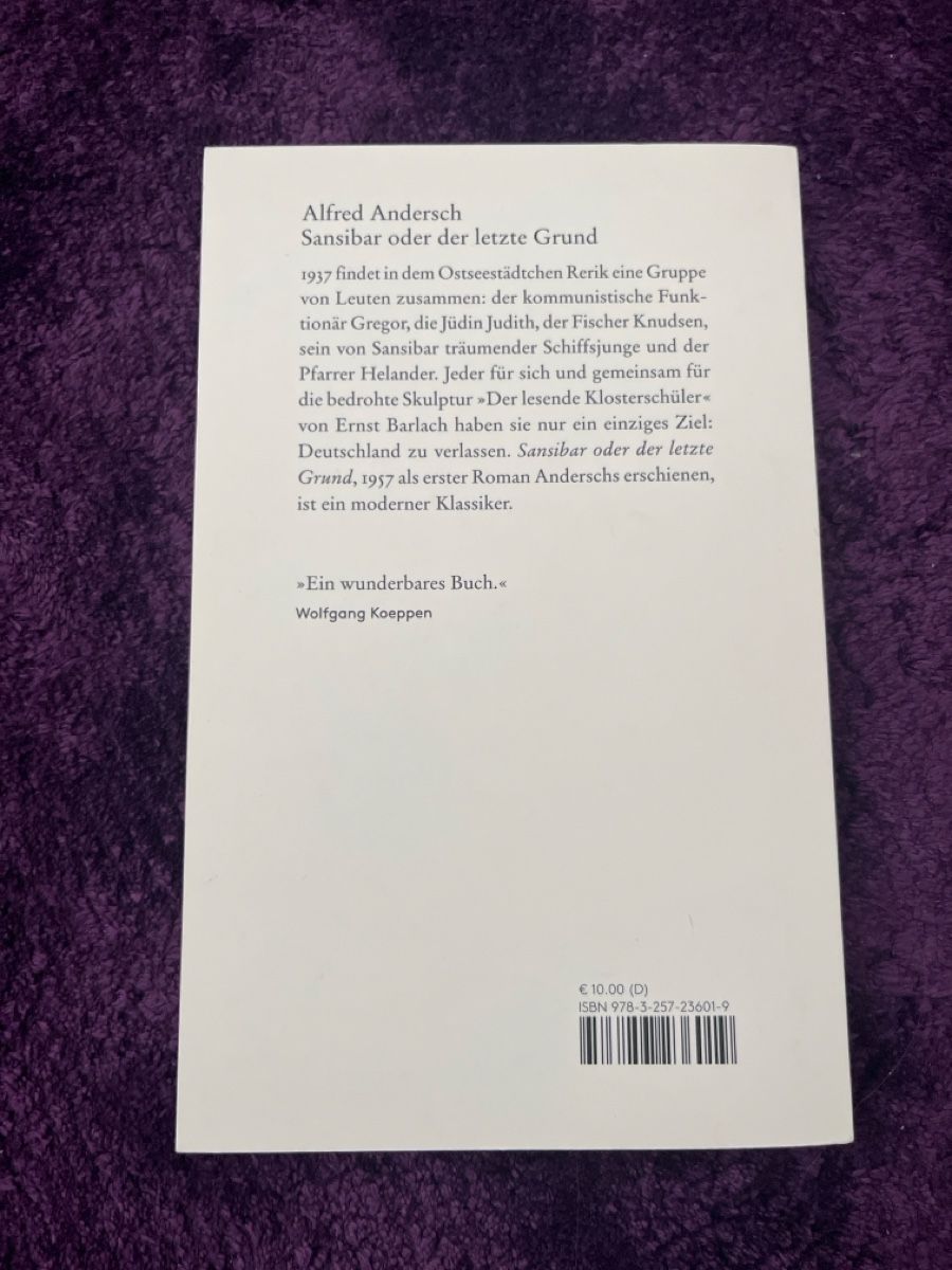 Libri: Sansibar oder der letzte Grund von Alfred Andersch – Usato da Seuzach venduto da i_22 1
