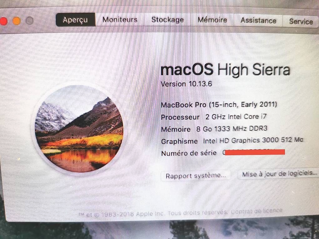 Notebook: MacBook Pro 15 Intel i7 8Go HDD 500Go Microsoft Office – Usato da Lausanne venduto da Dukco 1