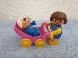 Lego Duplo (I92) Frau mit Kinderwagen & Baby