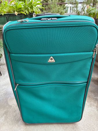 Samsonite Koffer Retro S NEU grün Z'Schloss 2 Rollen Trolley