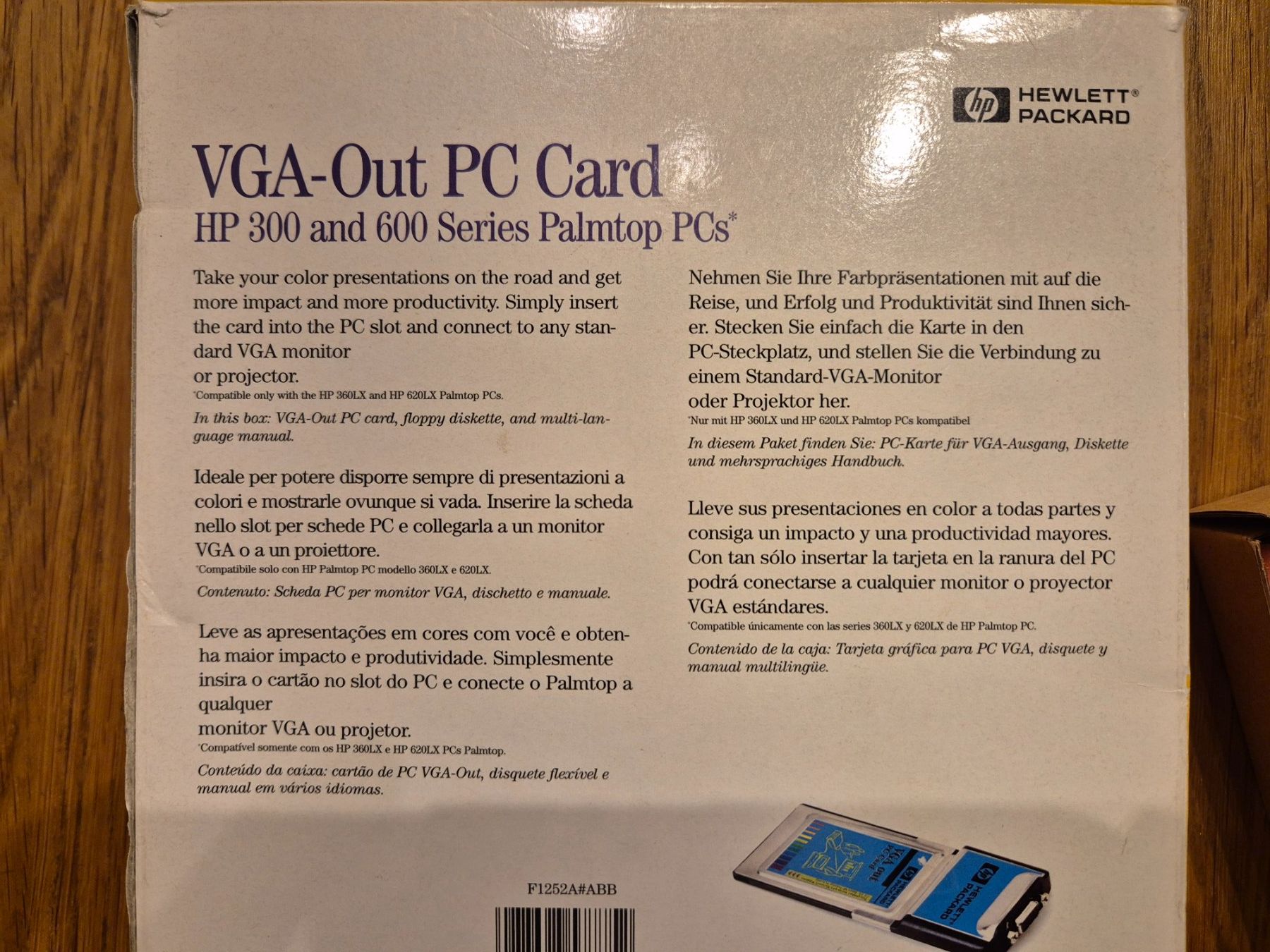 Hewlett Packard Druckerpatronen & Toner: Originale HP VGA-Out PC Card, HP 300/600 – Neu (gemäss Beschreibung) aus Winkel von Heuresis 3