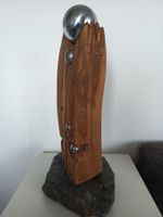 Holzskulptur Unikat "Der Denker" signiert  420mm