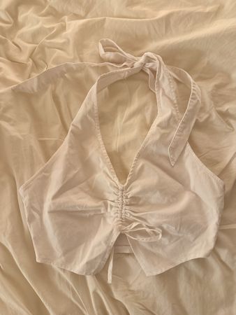 Neckholder Top weiss