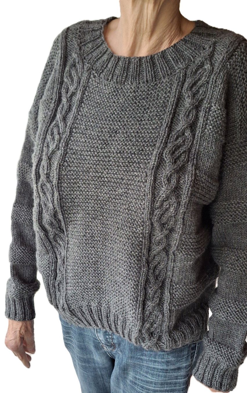 Maglioni & Felpe: Pulli "Carbon" warm und rustikal, handgestrickt    NEU – Nuovo (secondo la descrizione) da Langenthal venduto da Handstrick 3