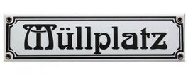 Emailschild - Müllplatz