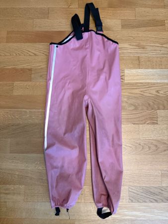 Reima Regenhose / Matschhose rosa Gr. 116 – mit Trägern