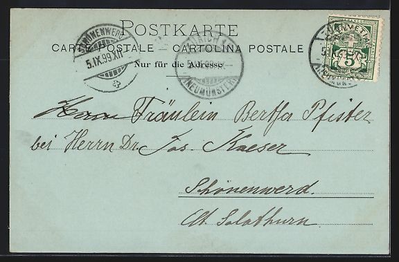 Cartoline postali: Mondschein-AK Zürich, Schweizerisches L – Usato da Berlin venduto da bartko-reher 1