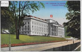 Lausanne - Le nouveau Trubunal Federale - Litho