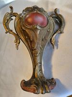 Jugendstil Art Nouveau brüniertes Metall Vase, ca 1880