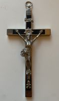 Wandkreuz Metall schwarz silber