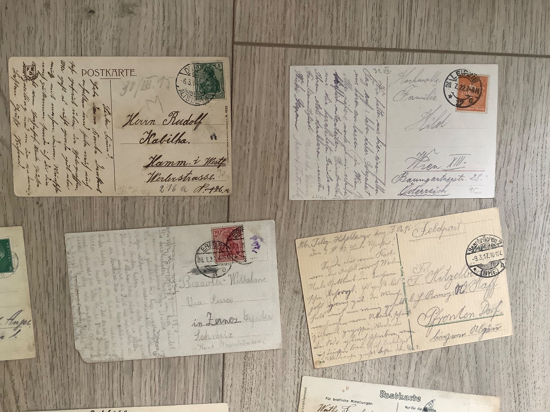 Cartoline postali: 19 gelaufene Ansichtskarten Deutschland 1899 - 1947 – Usato da St. Gallen venduto da herbrig2 3