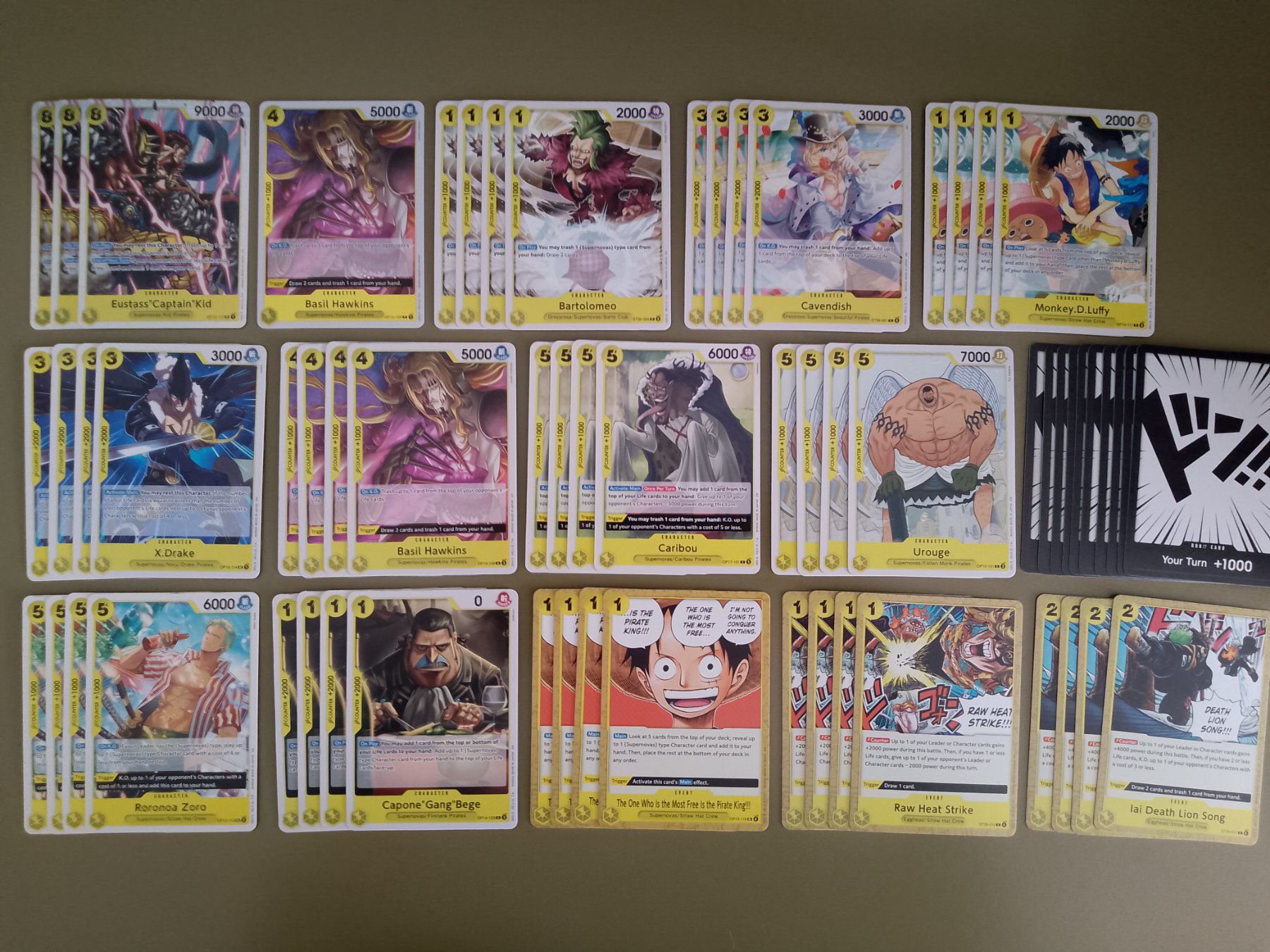Bandai Sammelbilder & Trading cards: One Piece Deckbau OP17 Eustass Kid Supernova Core Karten – Neu (gemäss Beschreibung) aus Jona von Stack