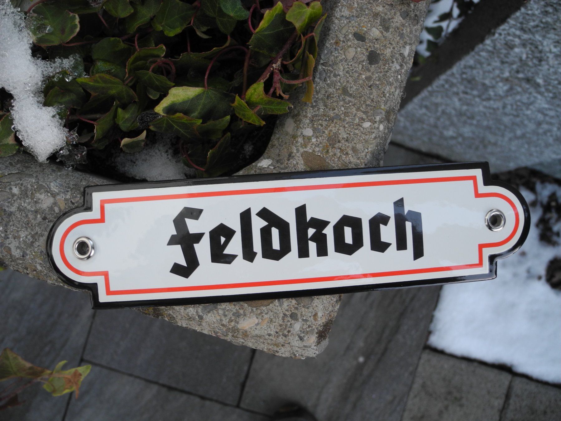 Schweizer Armee Schilder: FELDKOCH MILITÄR EMAILSCHILD – Neu (gemäss Beschreibung) aus Reinach AG von Huckleberrysix 1