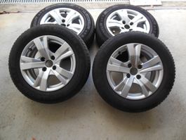 4 roues complètes Peugeot – Jantes alu Draco 15" + Michelin