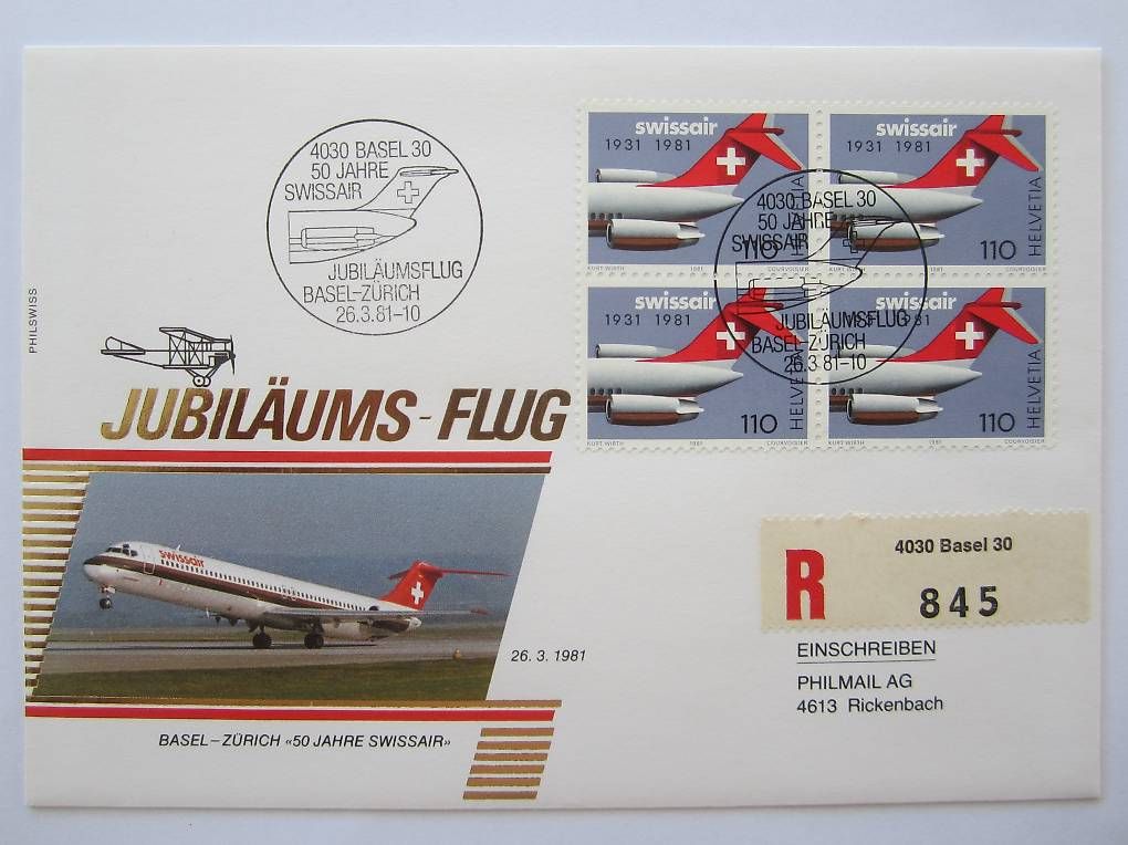 Tutti i francobolli: Briefmarken FDC Jubiläumsflug – Usato da Saland venduto da k_z_tny8
