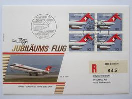 Briefmarken FDC Jubiläumsflug