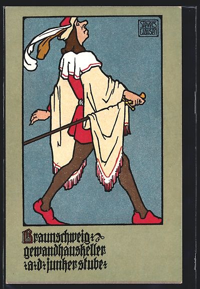 Ansichtskarten: sign. Sievers Clausen: Braunschweig, Gew – Gebraucht aus Berlin von bartko-reher