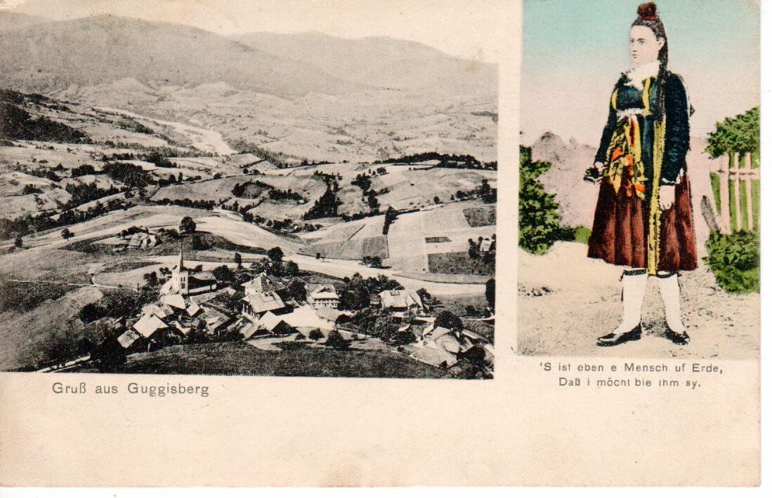 Ansichtskarten: Gruss aus Guggisberg – Gebraucht aus Wolhusen von Curver9
