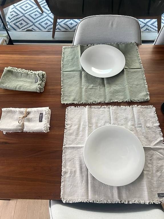 Set di tavolo e panche: AquaVireo - Leinen-Tischsets – Nuovo e nell'imballaggio originale da Zürich venduto da Nats11 1