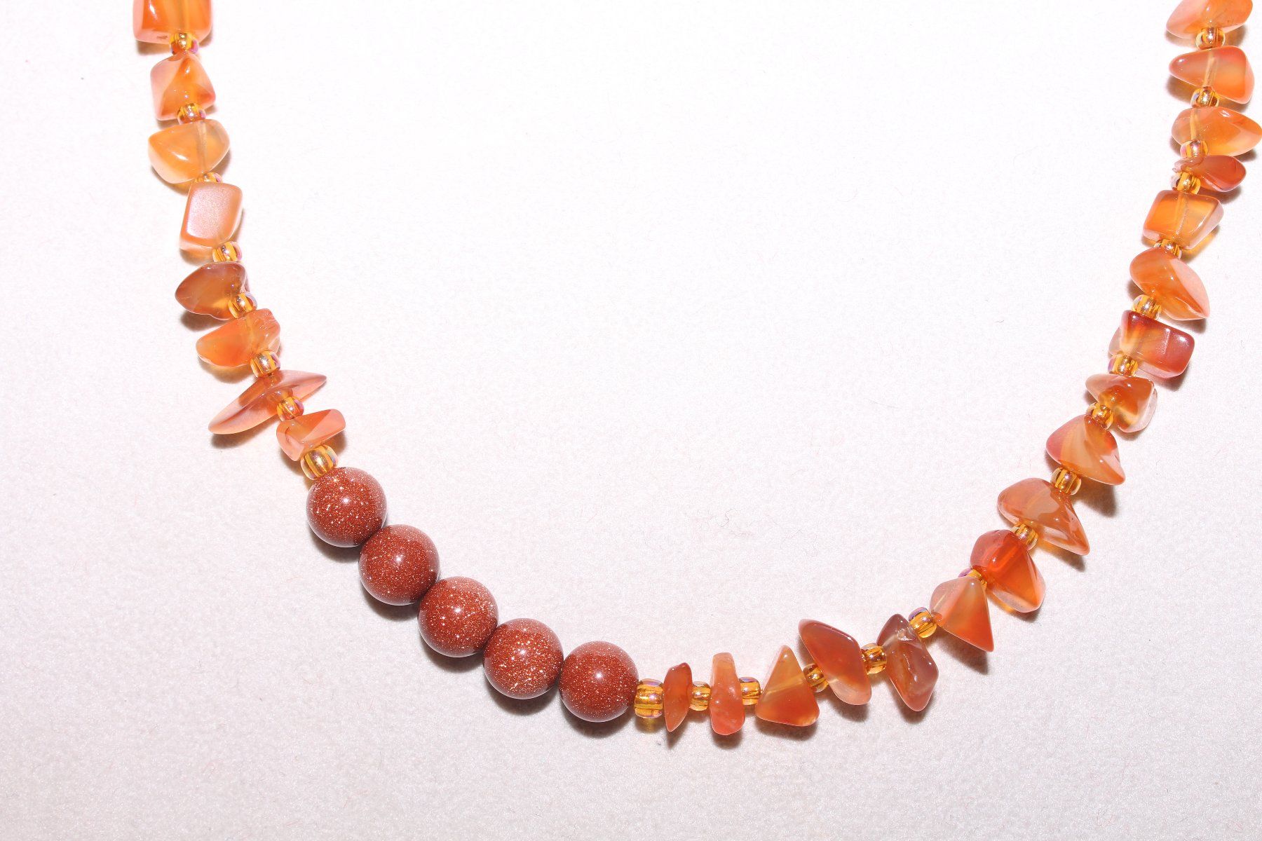 Catenine: Halbedelsteinkette Karneol/ Goldfluss – Nuovo e nell'imballaggio originale da Kriens venduto da Wolly85
