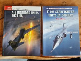 Sachbücher A-6 und F-104 (englisch)