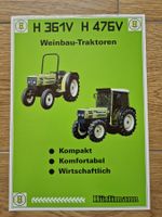 Original Prospekt Hürlimann Weinbau Traktoren H-361V  H-476V