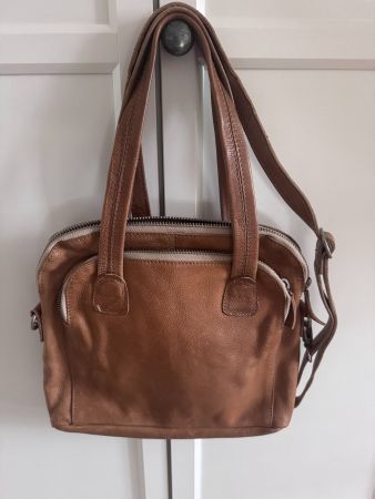 Cowboysbag Leder Handtasche Cognac – guter Zustand