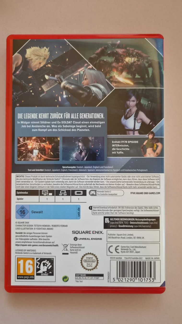 Nintendo Spiele: Final Fantasy VII Remake Intergrade – Nintendo Switch 2 – Gebraucht aus Ilanz von uvina 1