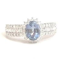 Saphirring 1.16ct. mit 63 Diamanten zus. 0.42ct., LP 2.290,-