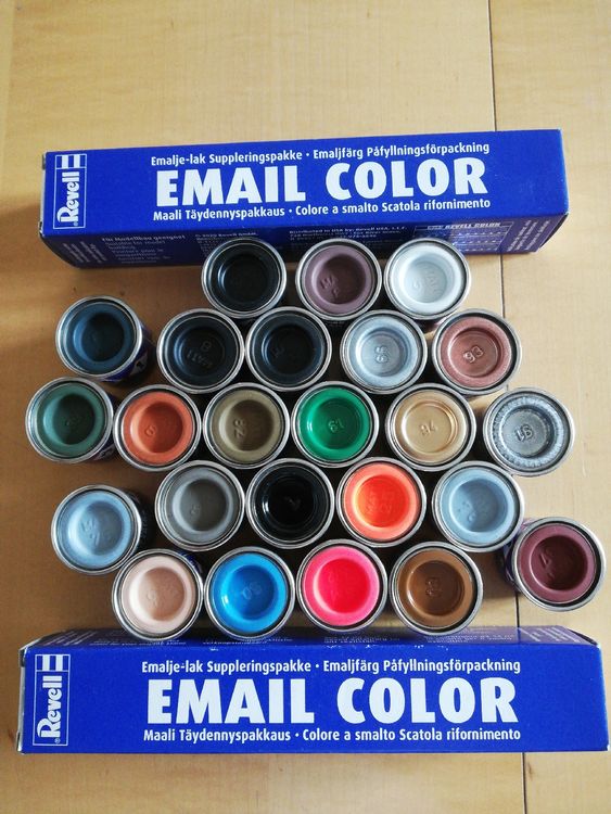 Revell Email Color 20 Farben Set Email-Farben Nachfüllpackun (Neu ...